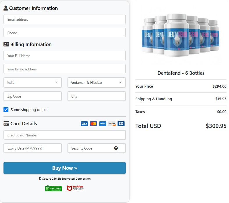 DentaFend-order-page